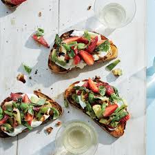 Strawberry-Avocado Toasts